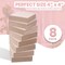 (8-Pack) - 4” x 4” Wooden Blocks for Crafts - 1-Inch Thick Square MDF Blocks - Smooth Surface with Wood Grain Pattern - Highly Customizable Blank Wood Squares
